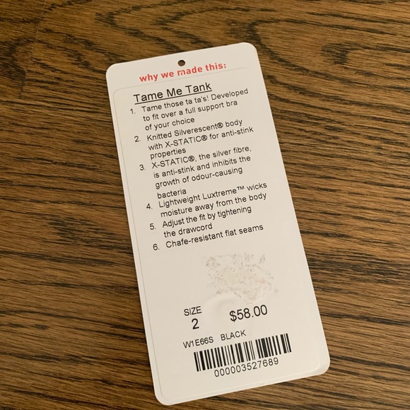Lululemon Tame Me Tank, Black, Size 2 (*fits Size 6 too, though) - Picture 2 of 6